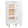 Aparador de madera contrachapada blanco 34,5x34x90 cm