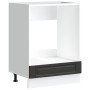 Mueble de horno Porto negro madera reconstituida