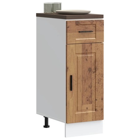 Mueble bajo de cocina porto madera vieja madera reconstituida