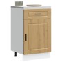 Mueble bajo de cocina porto roble artesano madera reconstituida