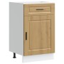 Mueble bajo de cocina porto roble artesano madera reconstituida