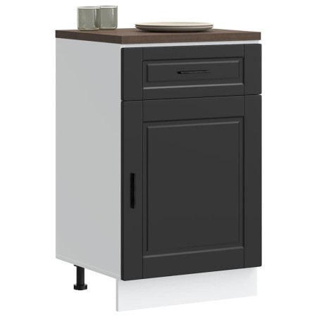 Mueble bajo de cocina Porto madera contrachapada negro
