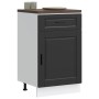Mueble bajo de cocina Porto madera contrachapada negro
