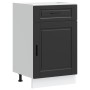 Mueble bajo de cocina Porto madera contrachapada negro