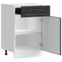 Mueble bajo de cocina Porto madera contrachapada negro