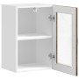 Armario de pared para cocina puerta cristal Porto roble ahumado