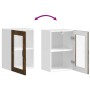 Armario de pared para cocina puerta cristal Porto roble ahumado