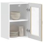Armario de pared para cocina puerta cristal Porto roble sonoma