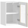 Armario de pared para cocina puerta cristal Porto roble sonoma