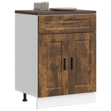 Mueble bajo de cocina porto roble ahumado madera reconstituida