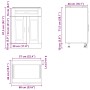 Mueble bajo de cocina porto roble ahumado madera reconstituida