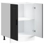 Mueble bajo de cocina Porto madera contrachapada negro