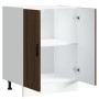 Mueble bajo de cocina porto roble marrón madera reconstituida