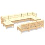 Gartenmöbel 10 Stück Kissen Kiefer Holz Creme Farbe von vidaXL, Gartensets - Ref: Foro24-3097115, Preis: 814,40 €, Rabatt: %
