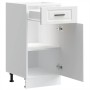 Mueble bajo de cocina Porto madera contrachapada blanca