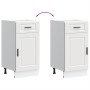 Mueble bajo de cocina Porto madera contrachapada blanca