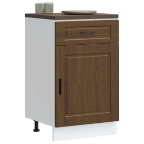 Mueble bajo de cocina porto roble marrón madera reconstituida