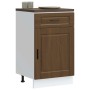 Mueble bajo de cocina porto roble marrón madera reconstituida