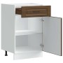 Mueble bajo de cocina porto roble marrón madera reconstituida