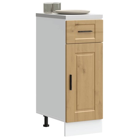 Mueble bajo de cocina porto roble artesano madera reconstituida
