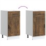 Mueble bajo de cocina porto roble ahumado madera reconstituida