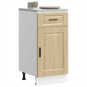 Mueble bajo de cocina porto roble sonoma madera reconstituida