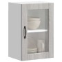 Armario de pared para cocina puerta cristal Porto gris sonoma