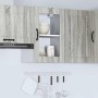 Armario de pared para cocina puerta cristal Porto gris sonoma