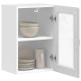 Armario de pared para cocina puerta cristal Porto gris sonoma