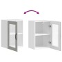 Armario de pared para cocina puerta cristal Porto gris hormigón