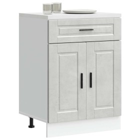 Mueble bajo de cocina porto gris cemento madera reconstituida