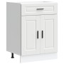 Mueble bajo de cocina Porto madera contrachapada blanca