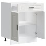 Mueble bajo de cocina Porto madera contrachapada blanca
