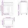 Mueble bajo de cocina Porto madera contrachapada blanca