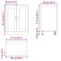 Mueble bajo de cocina porto alto brillo blanco