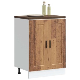 Mueble bajo de cocina porto madera vieja madera reconstituida