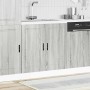 Mueble bajo fregadero Porto gris sonoma madera diseñada