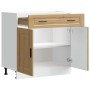 Mueble bajo de cocina porto roble artesano madera reconstituida