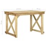 Mesa de jardín de madera de pino impregnada 110x79x75 cm de vidaXL, Mesas de jardín - Ref: Foro24-318411, Precio: 156,19 €, D...