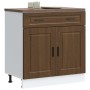 Mueble bajo de cocina porto roble marrón madera reconstituida