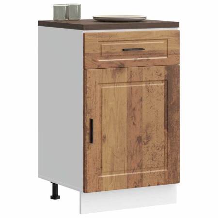 Mueble bajo de cocina porto madera vieja madera reconstituida