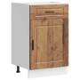 Mueble bajo de cocina porto madera vieja madera reconstituida