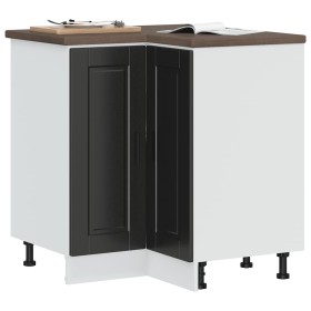 Mueble bajo esquina de cocina porto negro madera reconstituida