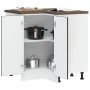 Mueble bajo esquina de cocina porto negro madera reconstituida