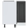 Mueble bajo esquina de cocina porto negro madera reconstituida