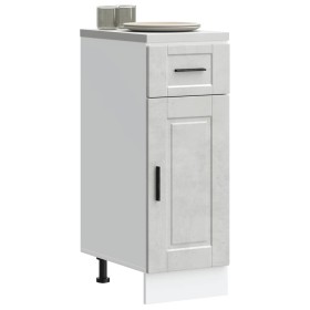 Mueble bajo de cocina porto gris cemento madera reconstituida