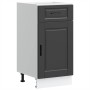 Mueble bajo de cocina Porto madera contrachapada negro