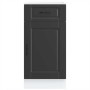 Mueble bajo de cocina Porto madera contrachapada negro