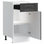 Mueble bajo de cocina Porto madera contrachapada negro