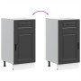 Mueble bajo de cocina Porto madera contrachapada negro